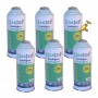 6 Botellas Gas Ecologico Gasica V2 226Gr + Valvula Sustituto R22, R32, R407C, R410A Freeze Organico