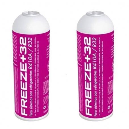 2 Botellas Gas Ecologico Refrigerante Freeze Organico +32 350Gr Sustituto R32, R410A