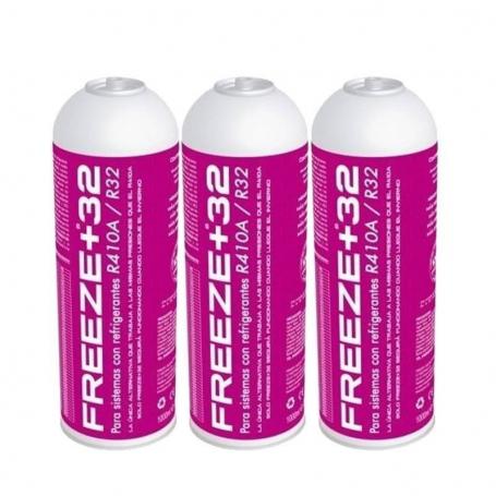 3 Botellas Gas Ecologico Refrigerante Freeze Organico +32 350Gr Sustituto R32, R410A