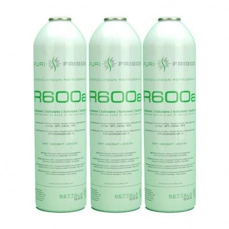 3 Botellas Gas Refrigerante R600 420Gr Isobutano
