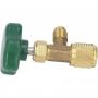 Valvula Servicio Envase Gas R600, R290 y R436V Isobutano 7/16 H x 1/4 M Sae