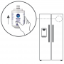 Filtro Agua Frigo compatible con Beko Smeg Whirlpool Teka 4346610101 Ukf7003 480181700734 Original