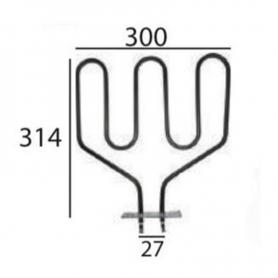 Resistencia Horno Corbero Grill 220v Adaptable Aeg Electrolux Zanussi 1300w