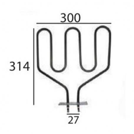 Resistencia Horno Corbero Grill 220v Adaptable Aeg Electrolux Zanussi 1300w