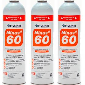 3 Botellas Gas Minus 60 350Gr Sustituto R32, R410A Freeze Organico