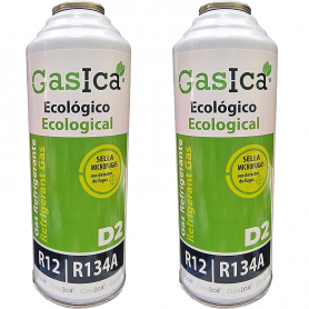 2 Botellas Gas Gasica D2 226g Alternativo R12, R134A Freeze Organico