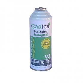 1 Botella Gas Gasica V2 226Gr Alternativo R22, R32, R407C, R410A Freeze