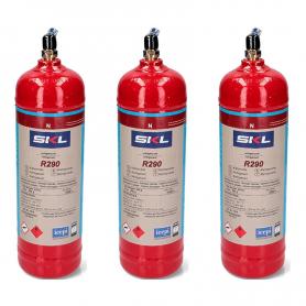 3 Botellas Gas Refrigerante R290 370Gr Propano Freeze Organico