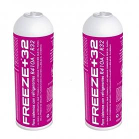 2 Botellas Gas Refrigerante Freeze Organico +32 350Gr Sustituto R32, R410A